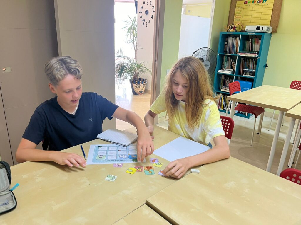 Two students in tutoring session