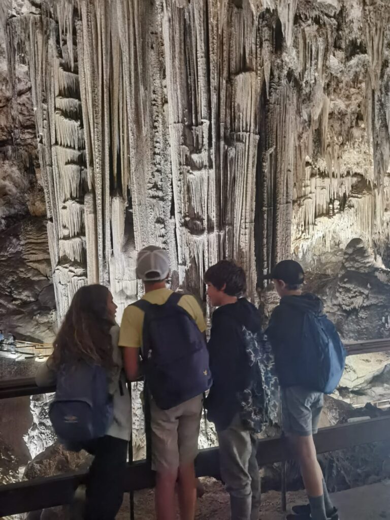 Students at Nerja Caves