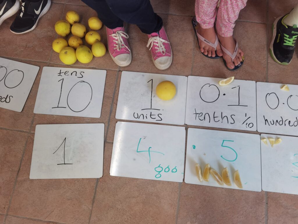 Learning fractions with lemons
